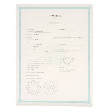 TIFFANY&Co. Ribbon Diamond I-VVS1-EX Ring Platinum PT950 Ladies [Used]