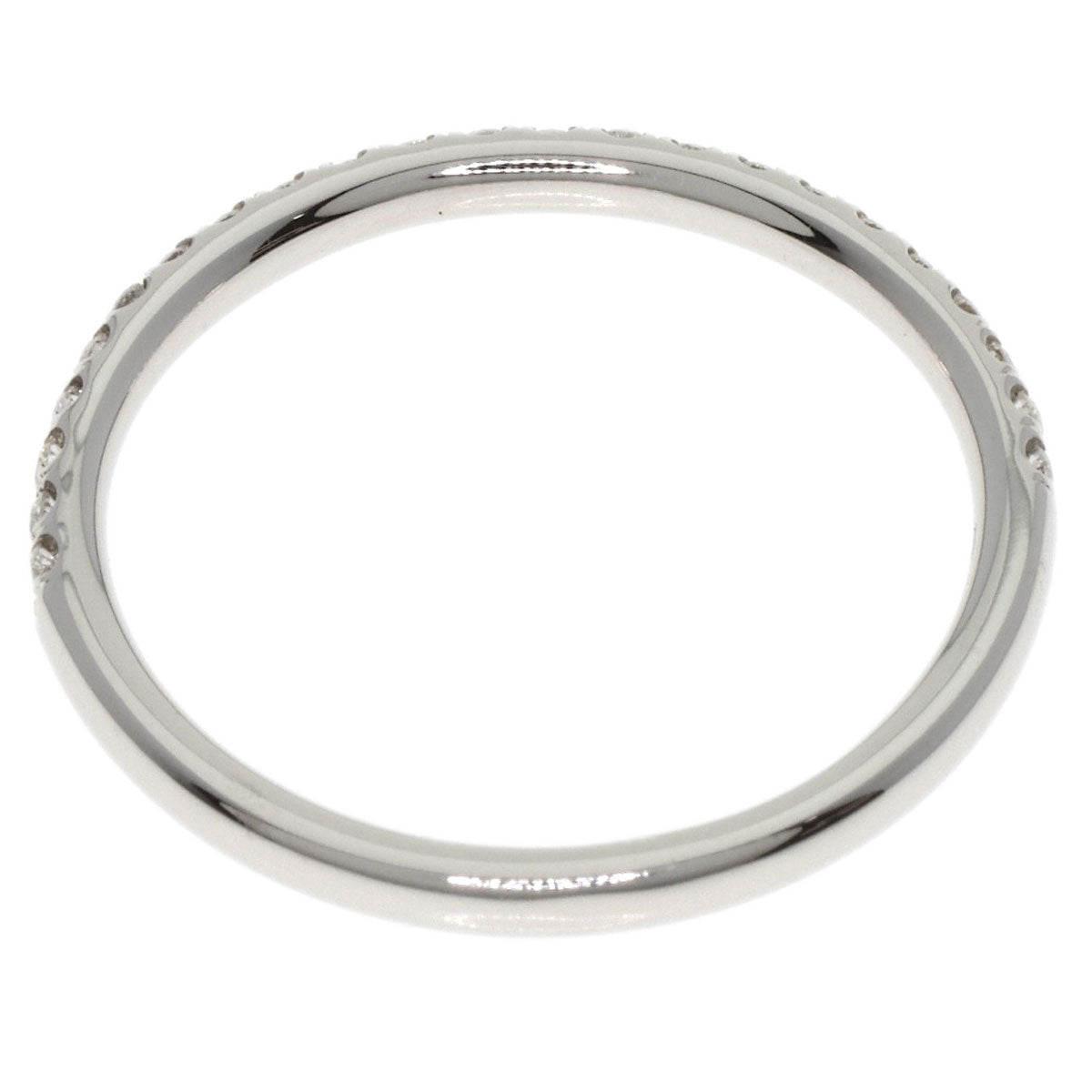 HARRY WINSTON Half diamond Ring Platinum PT950 Ladies [Used]