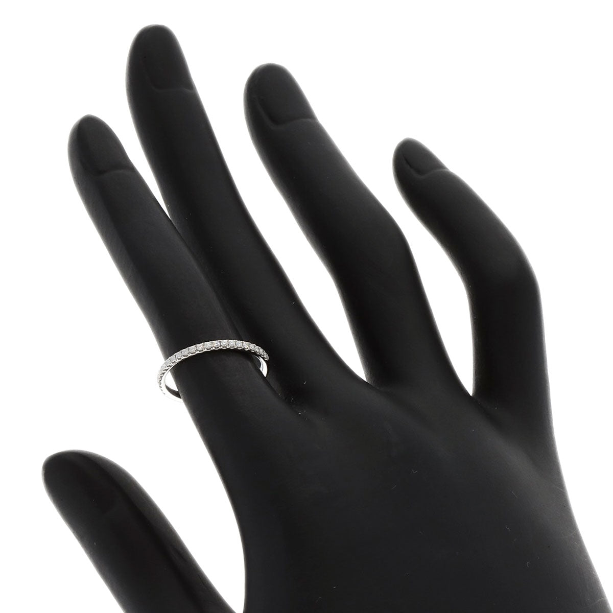 HARRY WINSTON Half diamond Ring Platinum PT950 Ladies [Used]