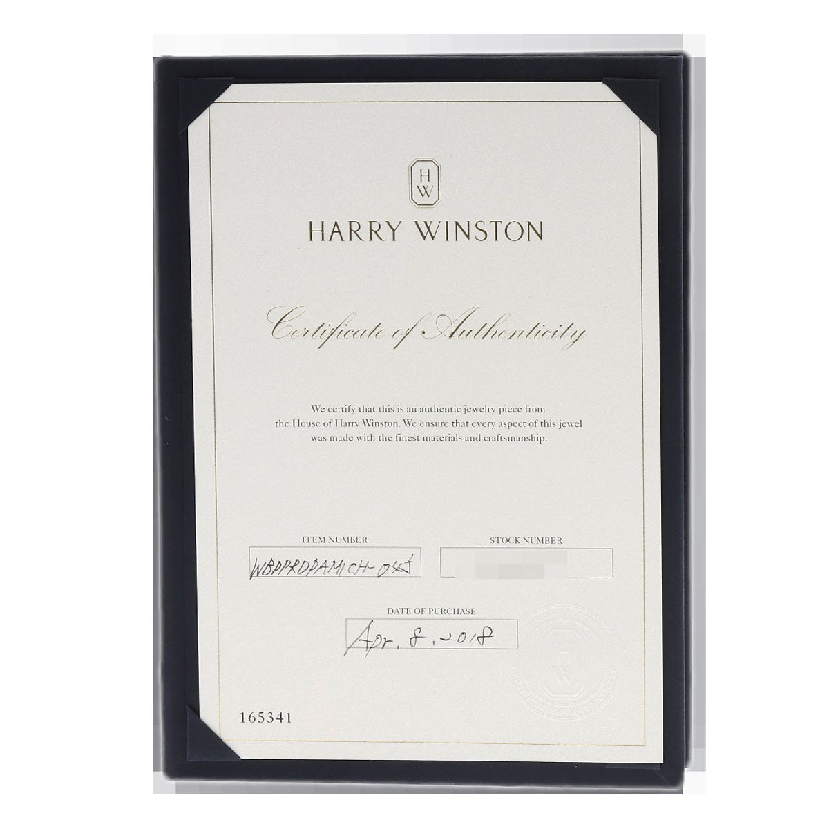 HARRY WINSTON Half diamond Ring Platinum PT950 Ladies [Used]