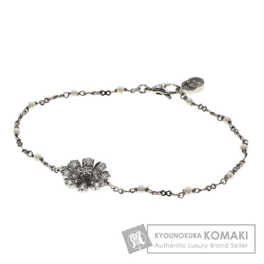 GUCCI Flora Diamond Pearl Pearl Bracelet K18 White Gold Ladies [Used]