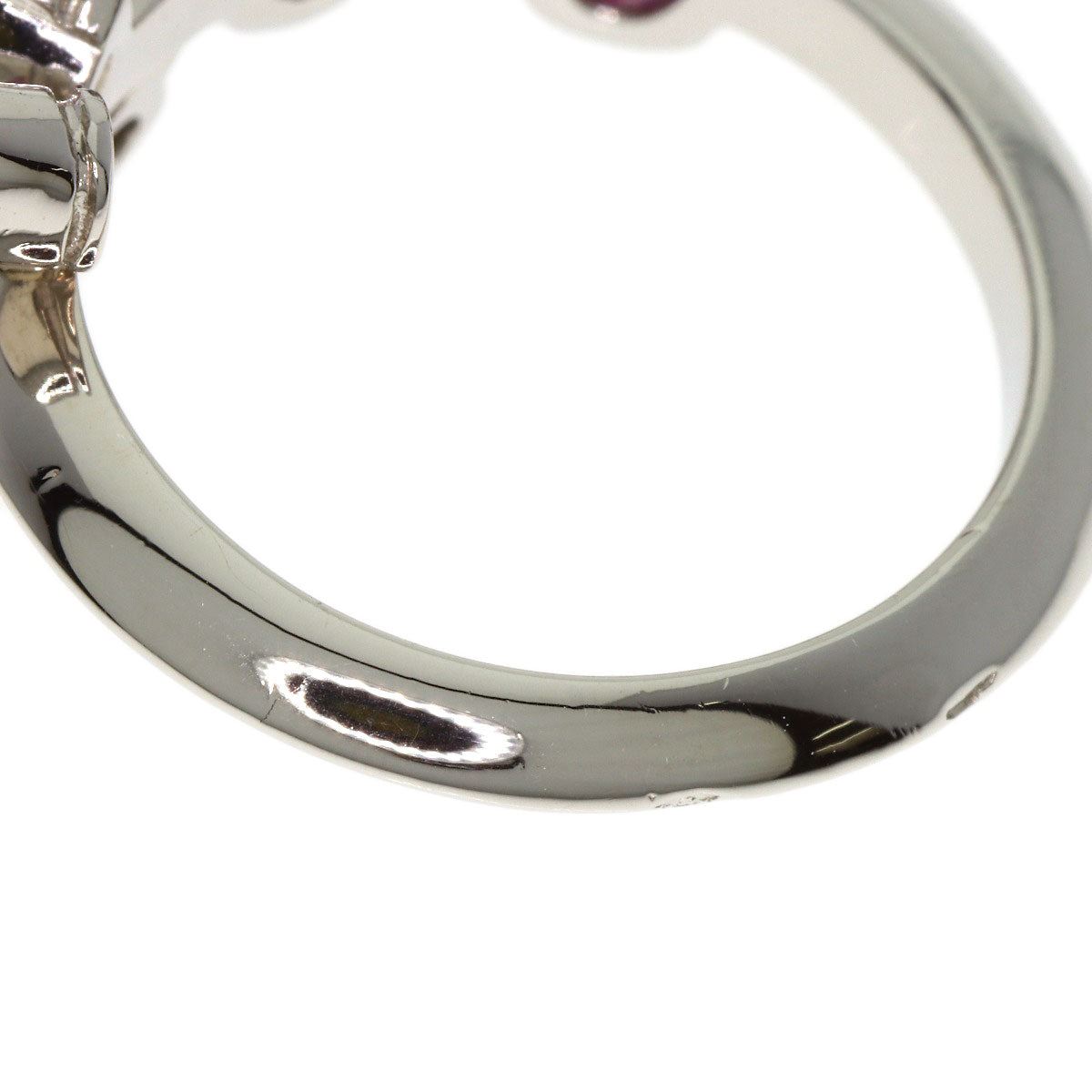 CARTIER Merimero Pink Sapphire Diamond # 49 Ring Platinum PT950 Ladies [Used]