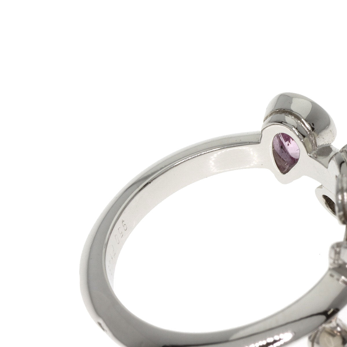 CARTIER Merimero Pink Sapphire Diamond # 49 Ring Platinum PT950 Ladies [Used]