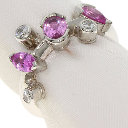 CARTIER Merimero Pink Sapphire Diamond # 49 Ring Platinum PT950 Ladies [Used]