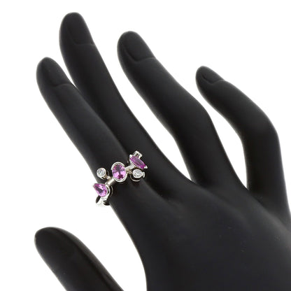 CARTIER Merimero Pink Sapphire Diamond # 49 Ring Platinum PT950 Ladies [Used]