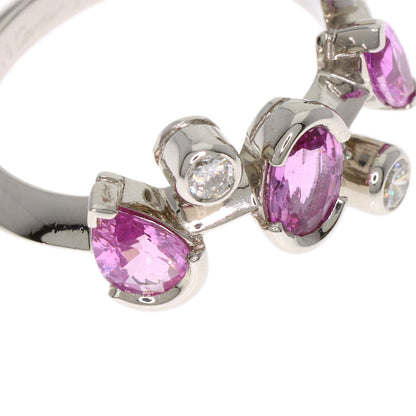 CARTIER Merimero Pink Sapphire Diamond # 49 Ring Platinum PT950 Ladies [Used]