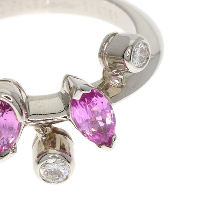 CARTIER Merimero Pink Sapphire Diamond # 49 Ring Platinum PT950 Ladies [Used]