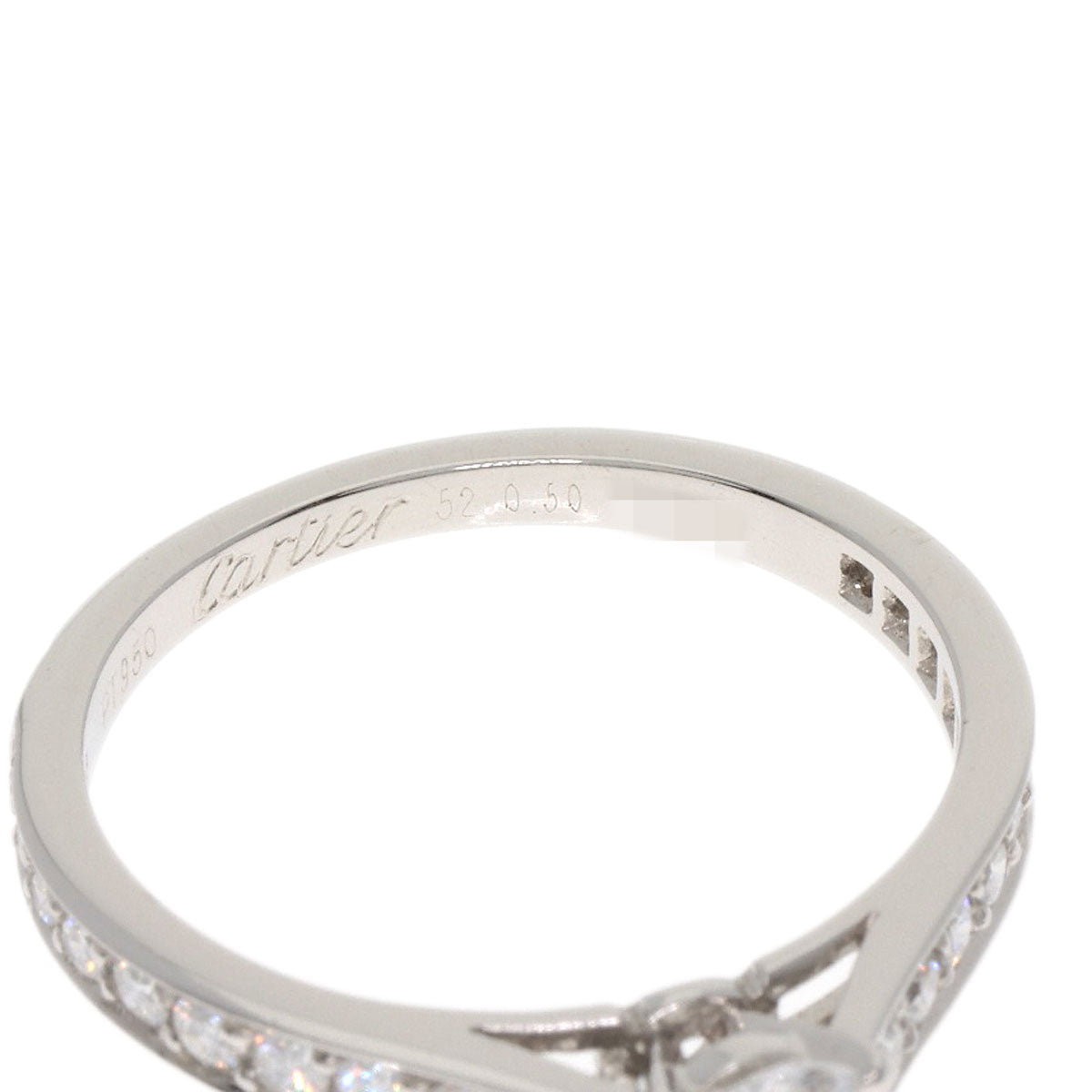 CARTIER Solitaire Diamond #52 Ring Platinum PT950 Ladies [Used]
