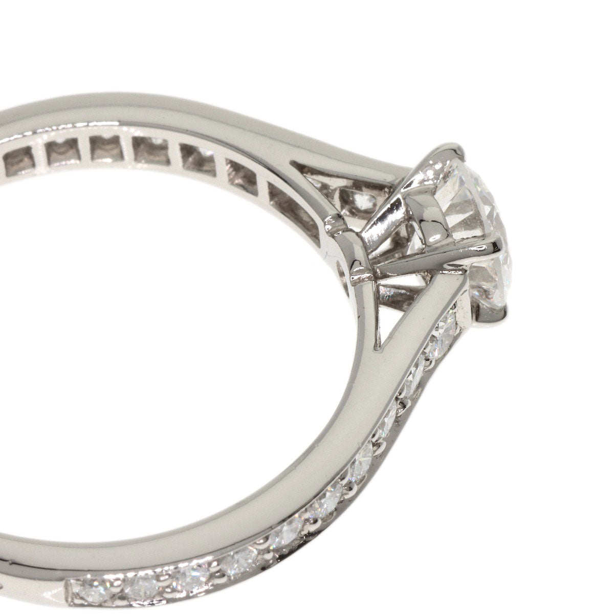 CARTIER Solitaire Diamond #52 Ring Platinum PT950 Ladies [Used]