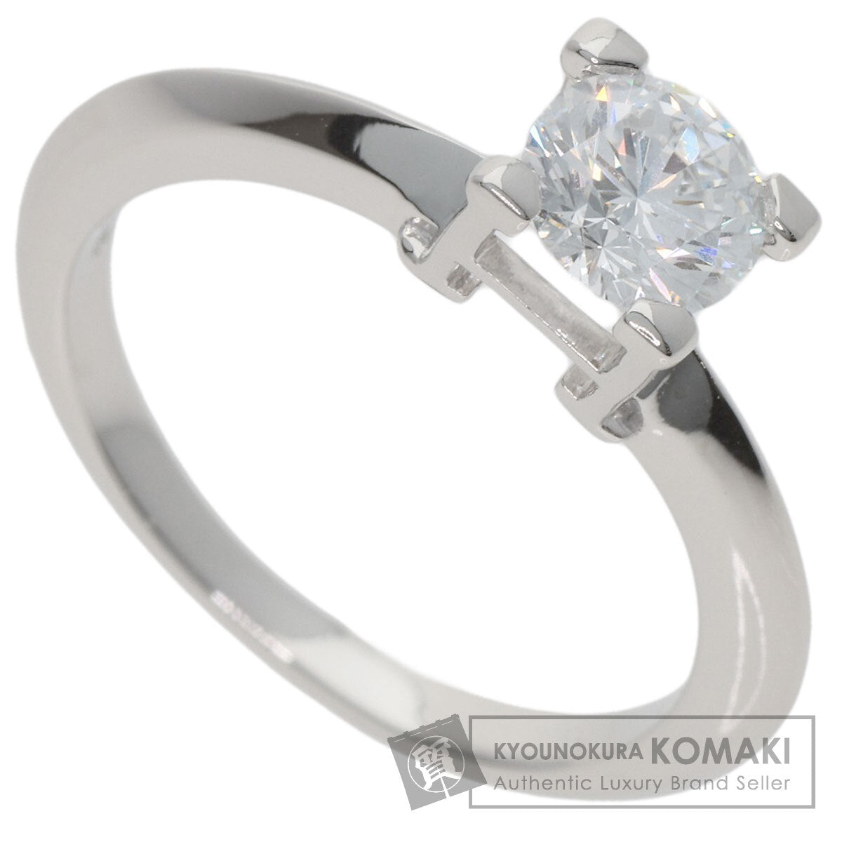 HARRY WINSTON HW Logo Diamond Ring Platinum PT950 Ladies [Used]