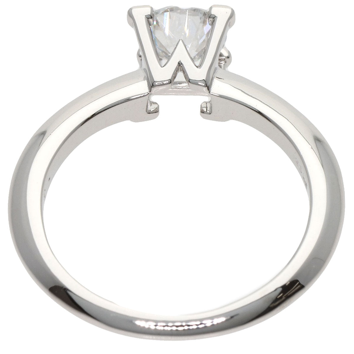 HARRY WINSTON HW Logo Diamond Ring Platinum PT950 Ladies [Used]