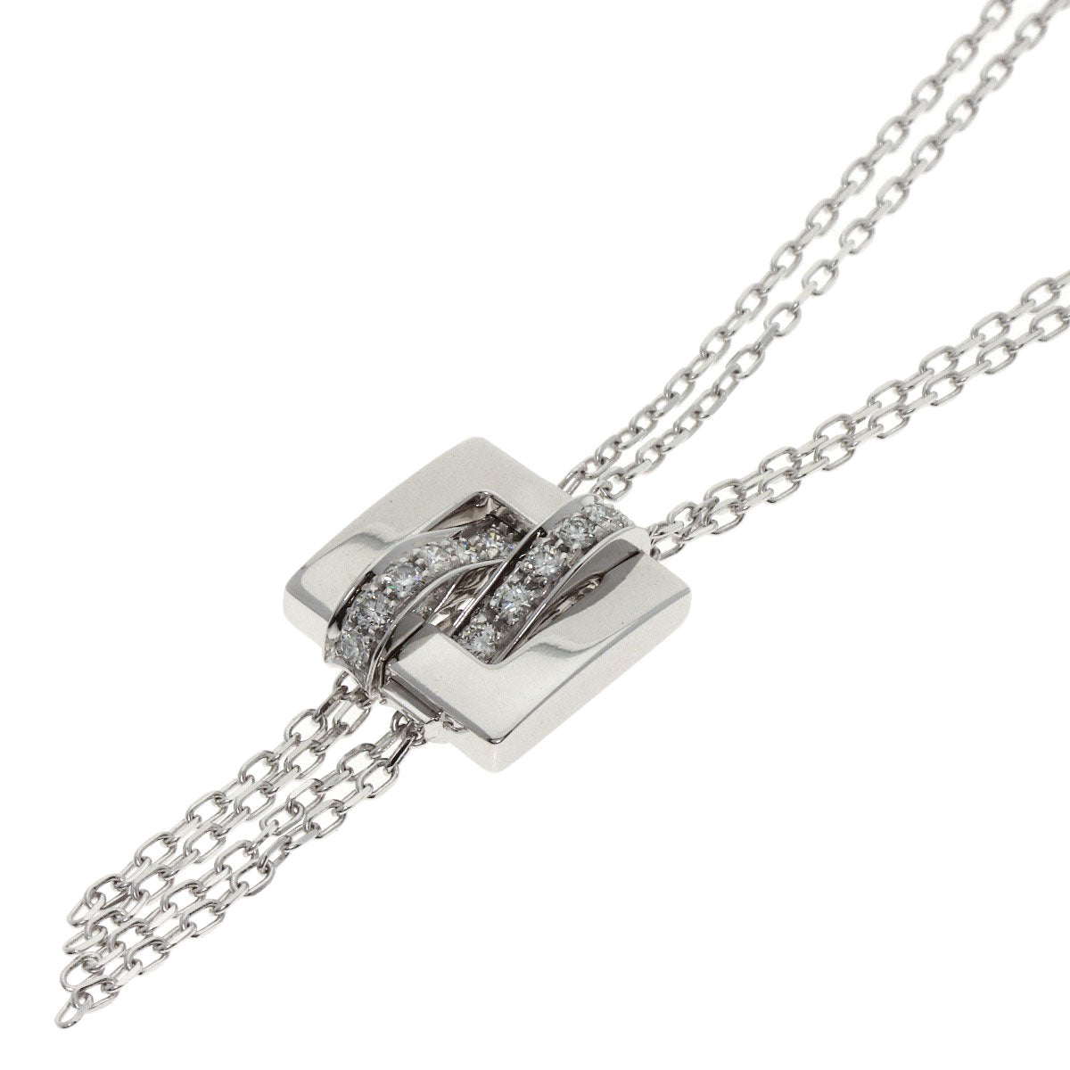 Boucheron Deschenes Diamond Double Necklace K18 White Gold Ladies [Used]