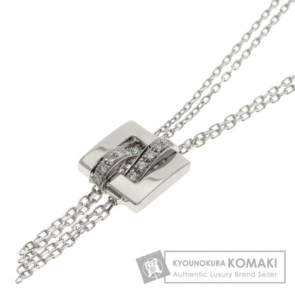 Boucheron Deschenes Diamond Double Necklace K18 White Gold Ladies [Used]