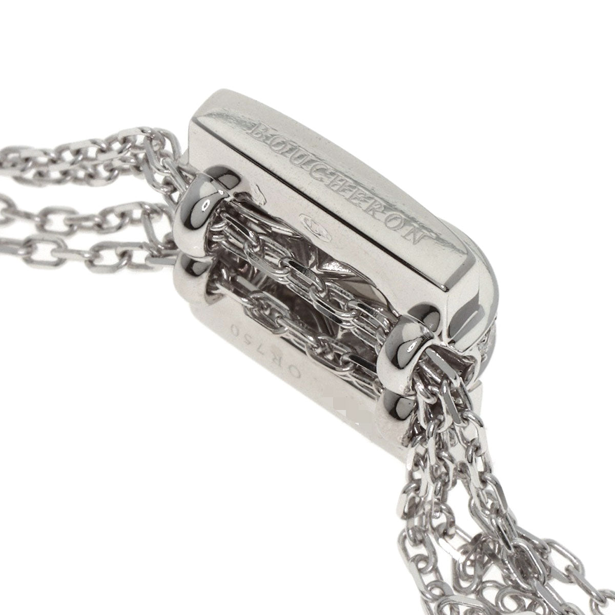 Boucheron Deschenes Diamond Double Necklace K18 White Gold Ladies [Used]