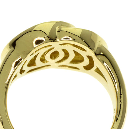 CELINE Logo diamond Ring K18 Yellow Gold Ladies [Used]