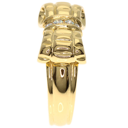 Dior Ribbon Diamond Ring K18 Yellow Gold Ladies [Used]