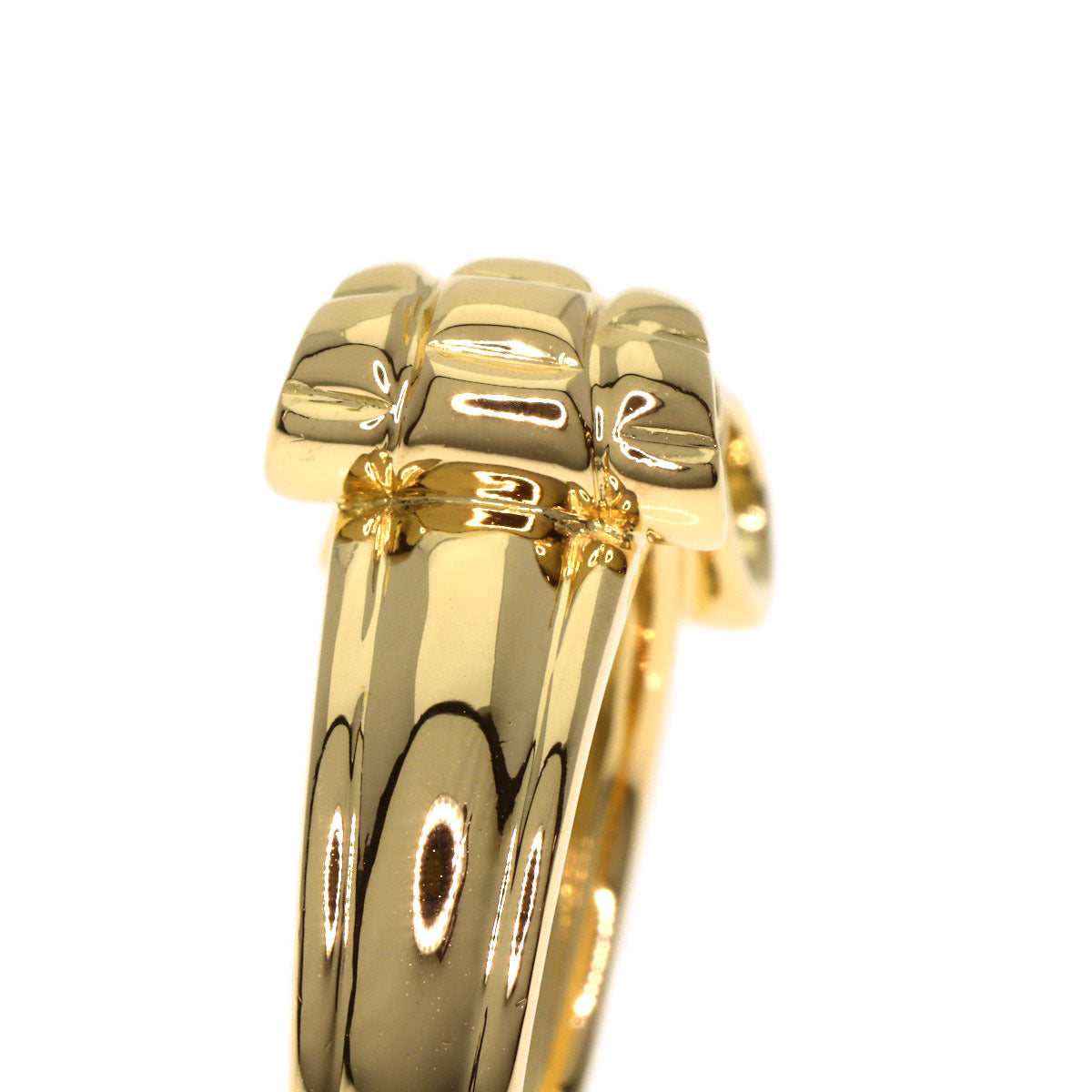 Dior Ribbon Diamond Ring K18 Yellow Gold Ladies [Used]