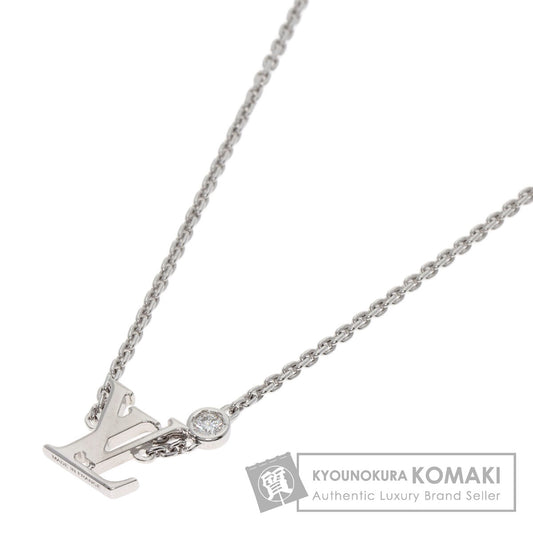 LOUIS VUITTON Pandantifu Ldylle Blossom 1P Diamond Necklace K18 White Gold Ladies [Used]