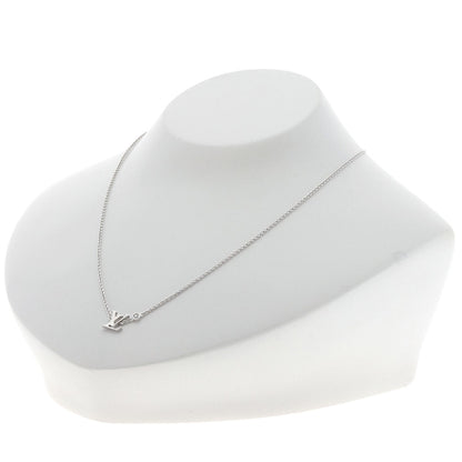 LOUIS VUITTON Pandantifu Ldylle Blossom 1P Diamond Necklace K18 White Gold Ladies [Used]