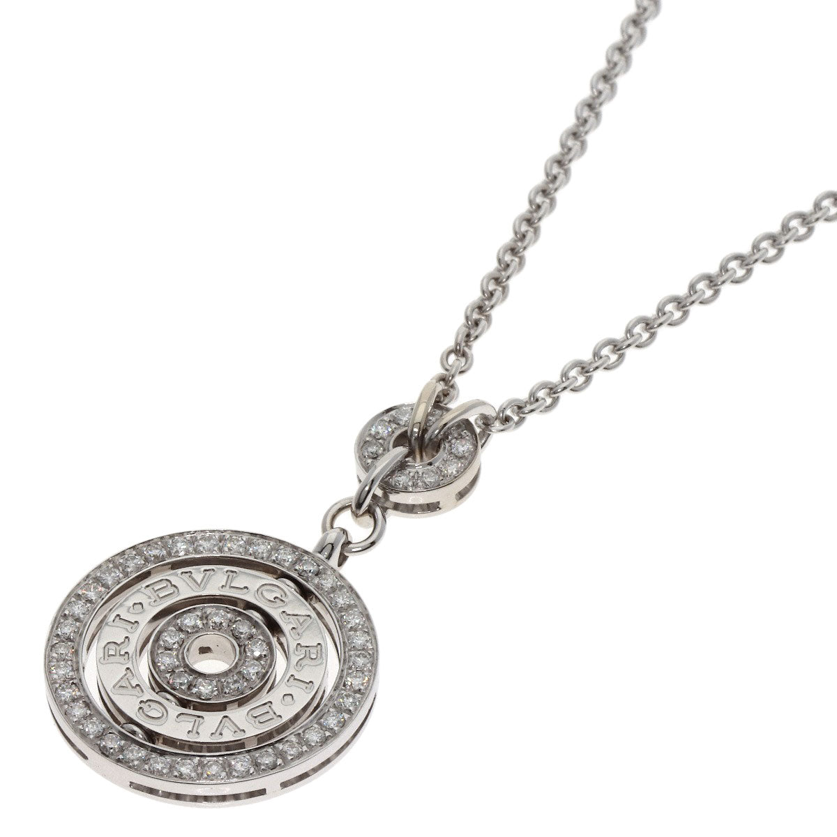 BVLGARI Astrale Cerki Diamond Necklace K18 White Gold Ladies [Used]