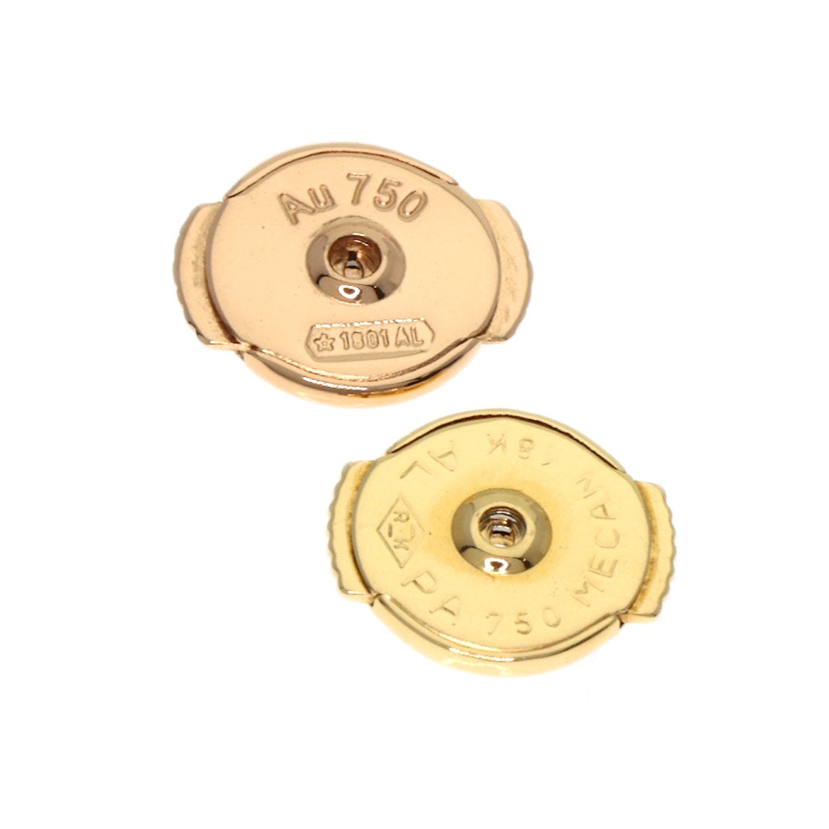 LOUIS VUITTON Double Star Blossom Mother of Pearl Pearl Diamond earring K18 Pink Gold Ladies [Used]