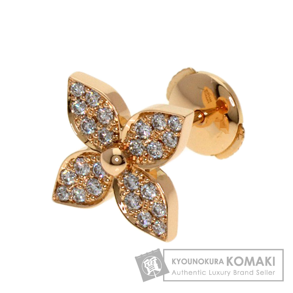 LOUIS VUITTON Puce Star Blossom Diamond One Side Only earring K18 Pink Gold Ladies [Used]