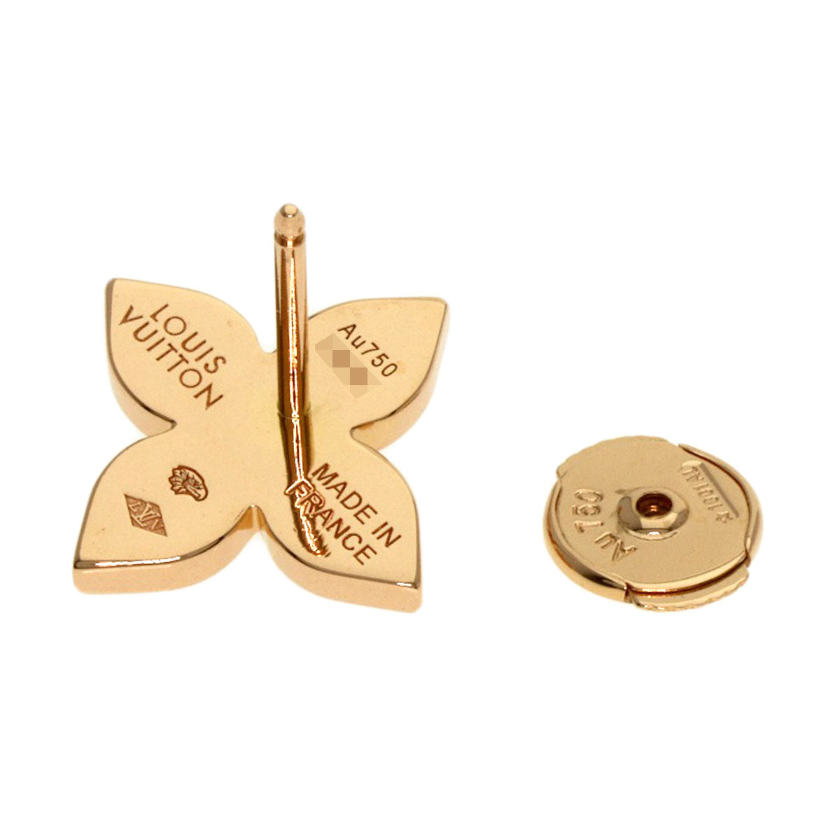 LOUIS VUITTON Puce Star Blossom Diamond One Side Only earring K18 Pink Gold Ladies [Used]