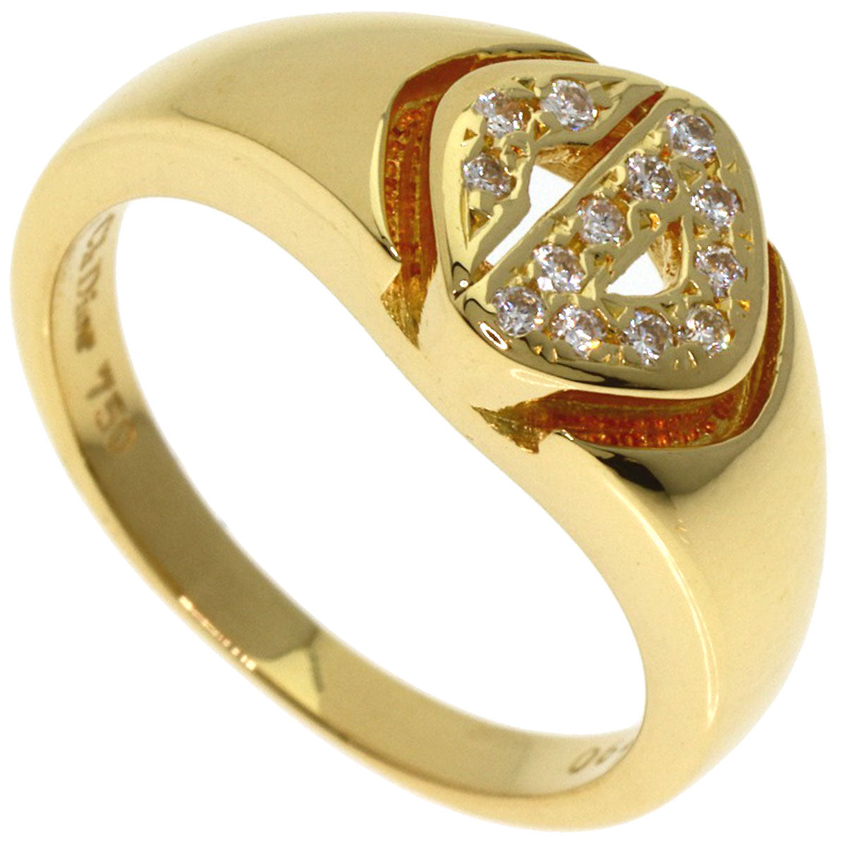 Dior Diamond Ring K18 Yellow Gold Ladies [Used]
