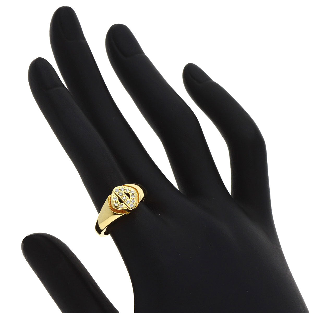 Dior Diamond Ring K18 Yellow Gold Ladies [Used]