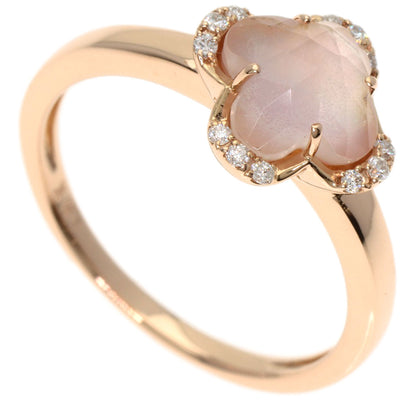 VENDOME Shell Rose Quartz Diamond Ring K18 Pink Gold Ladies [Used]
