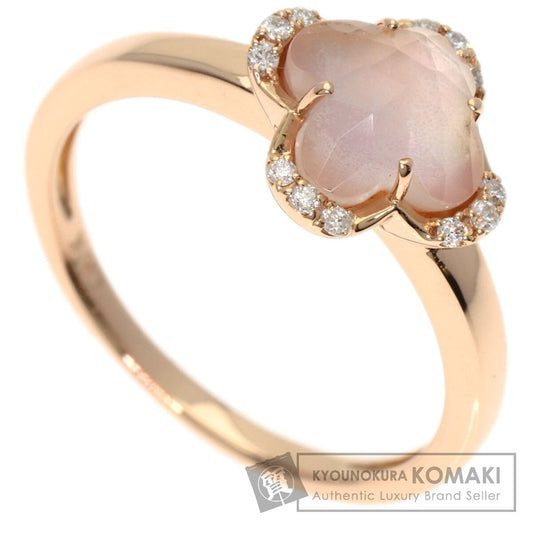 VENDOME Shell Rose Quartz Diamond Ring K18 Pink Gold Ladies [Used]