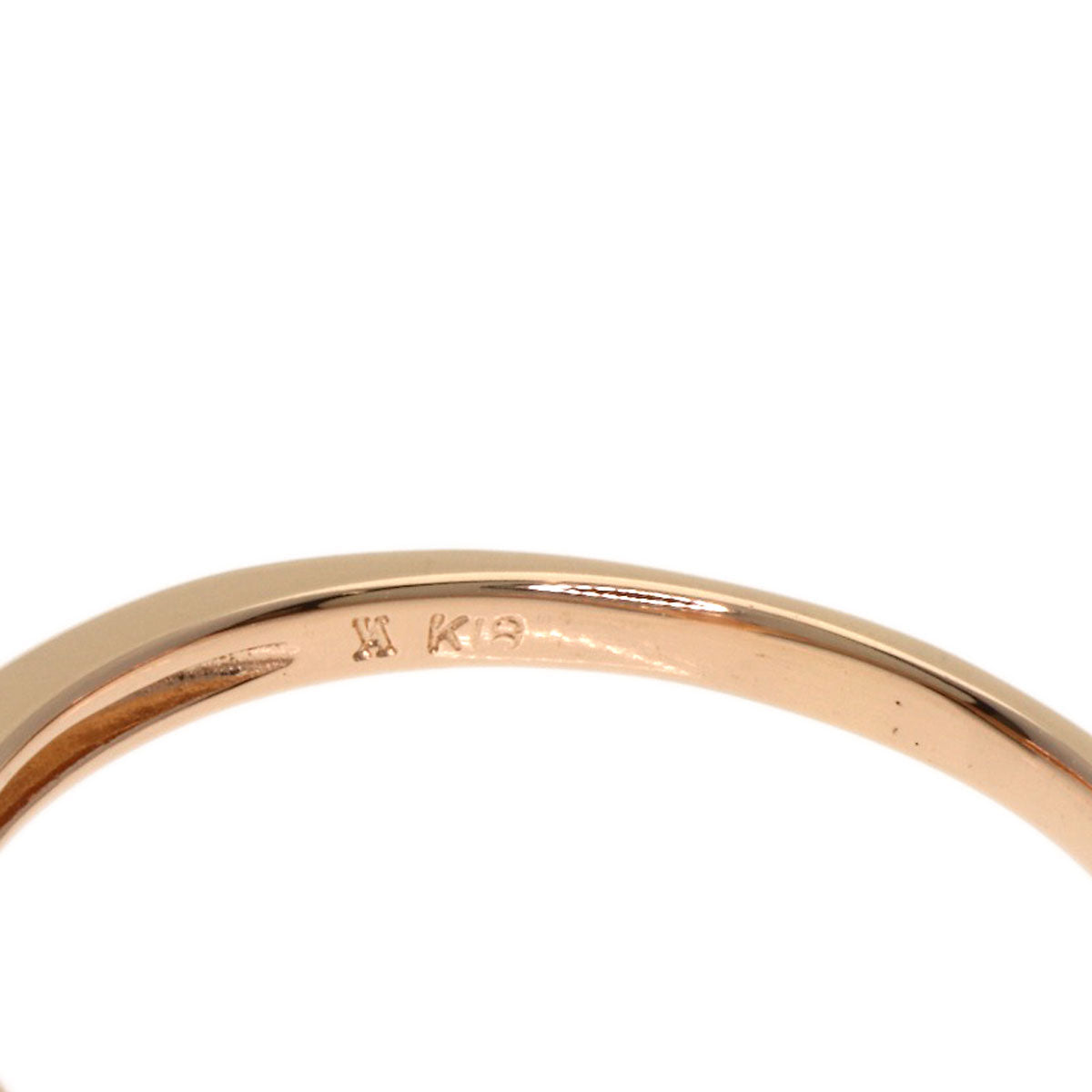 VENDOME Shell Rose Quartz Diamond Ring K18 Pink Gold Ladies [Used]