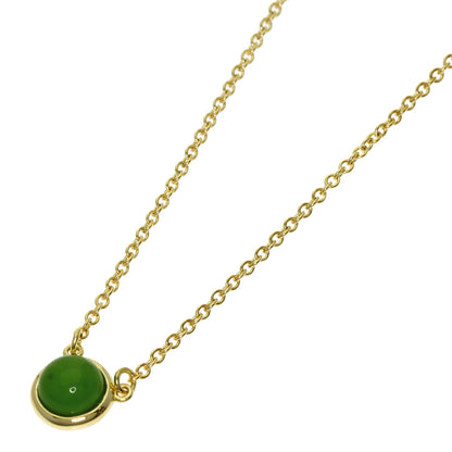 TIFFANY&Co. Color By The Yard Green Nephrite Jade Necklace K18 Yellow Gold Ladies [Used]