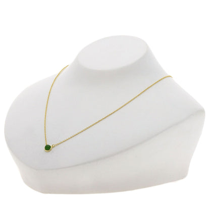 TIFFANY&Co. Color By The Yard Green Nephrite Jade Necklace K18 Yellow Gold Ladies [Used]