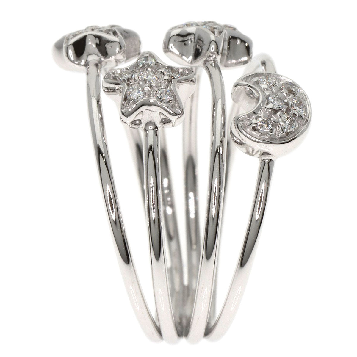 Ponte Vecchio Moonstar diamond Ring K18 White Gold Ladies [Used]