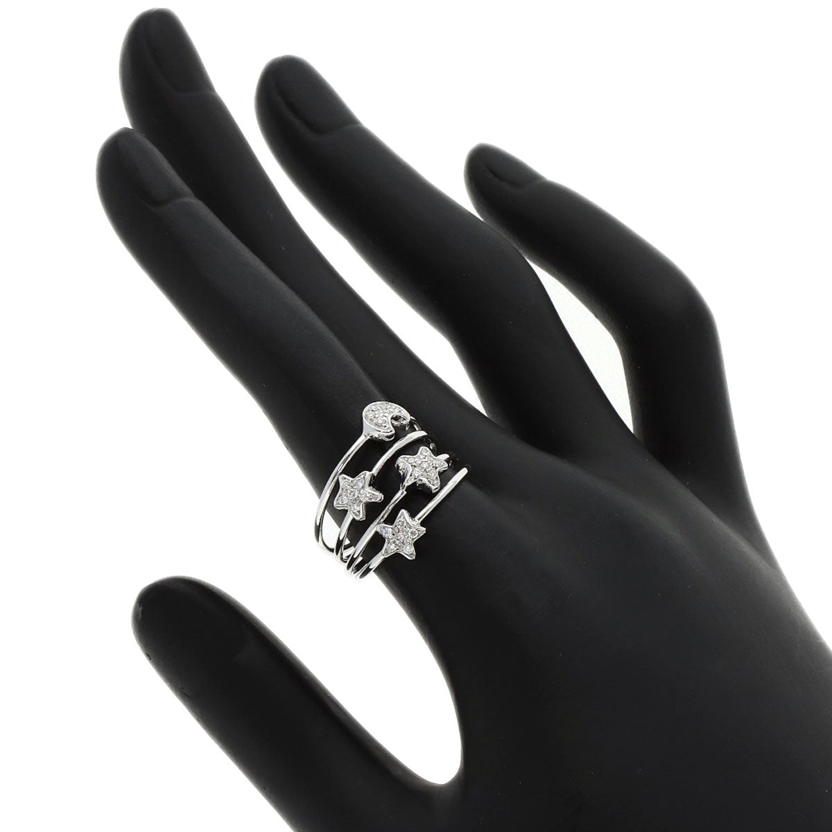 Ponte Vecchio Moonstar diamond Ring K18 White Gold Ladies [Used]