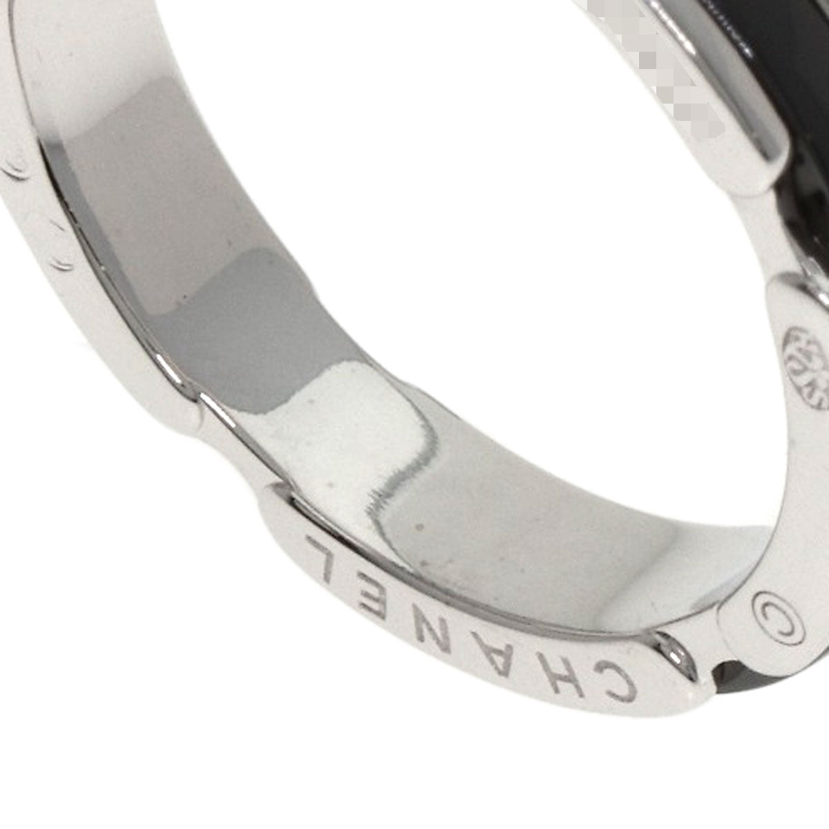 CHANEL Ultra Small Black Ceramic #57 Ring K18 White Gold Ladies [Used]