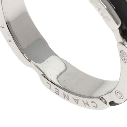 CHANEL Ultra Small Black Ceramic #57 Ring K18 White Gold Ladies [Used]