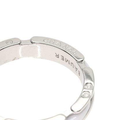 CHANEL Ultra Small White Ceramic #57 Ring K18 White Gold CeramicLadies [Used]