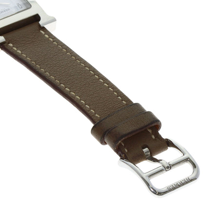 HERMES H watch Watches HH1.210 Stainless Steel/Leather Ladies