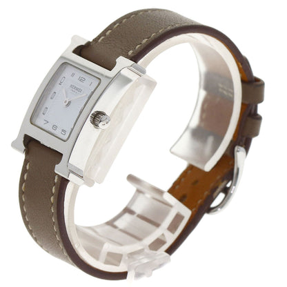 HERMES H watch Watches HH1.210 Stainless Steel/Leather Ladies