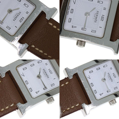 HERMES H watch Watches HH1.210 Stainless Steel/Leather Ladies