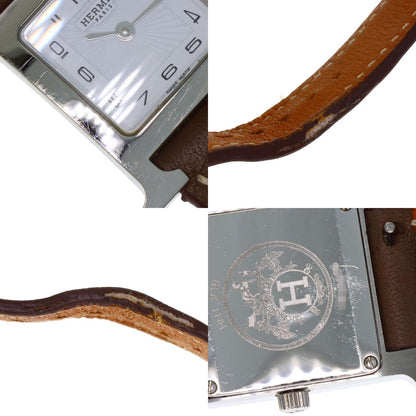 HERMES H watch Watches HH1.210 Stainless Steel/Leather Ladies