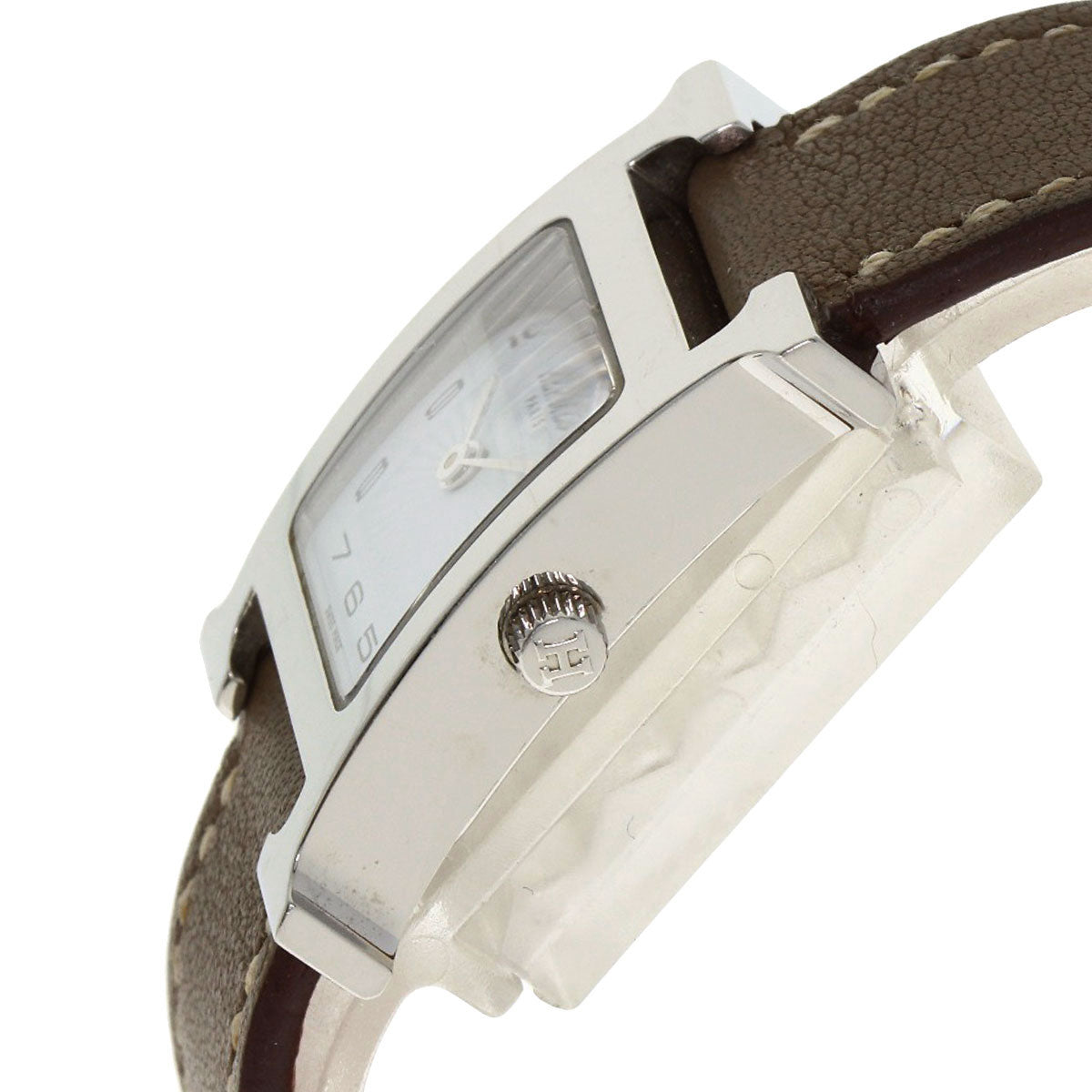 HERMES H watch Watches HH1.210 Stainless Steel/Leather Ladies