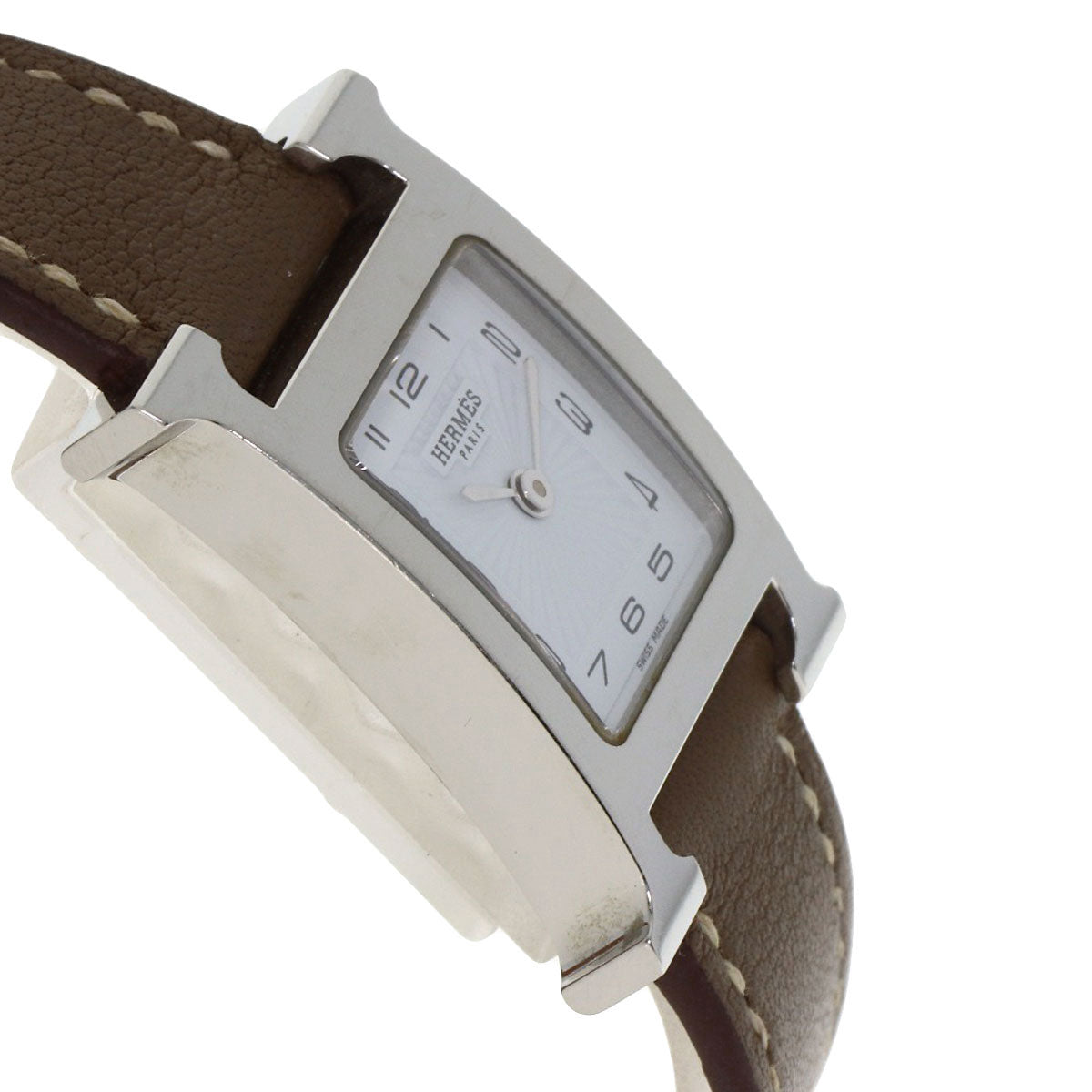 HERMES H watch Watches HH1.210 Stainless Steel/Leather Ladies