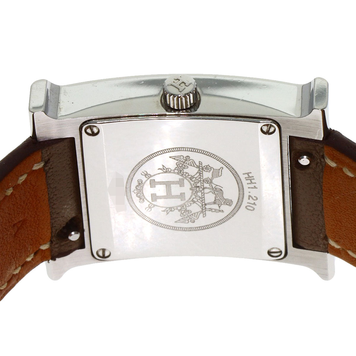 HERMES H watch Watches HH1.210 Stainless Steel/Leather Ladies