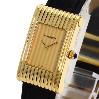 ブシュロン リフレ 腕時計 K18イエローゴールド/革 レディース 【中古】【Boucheron】