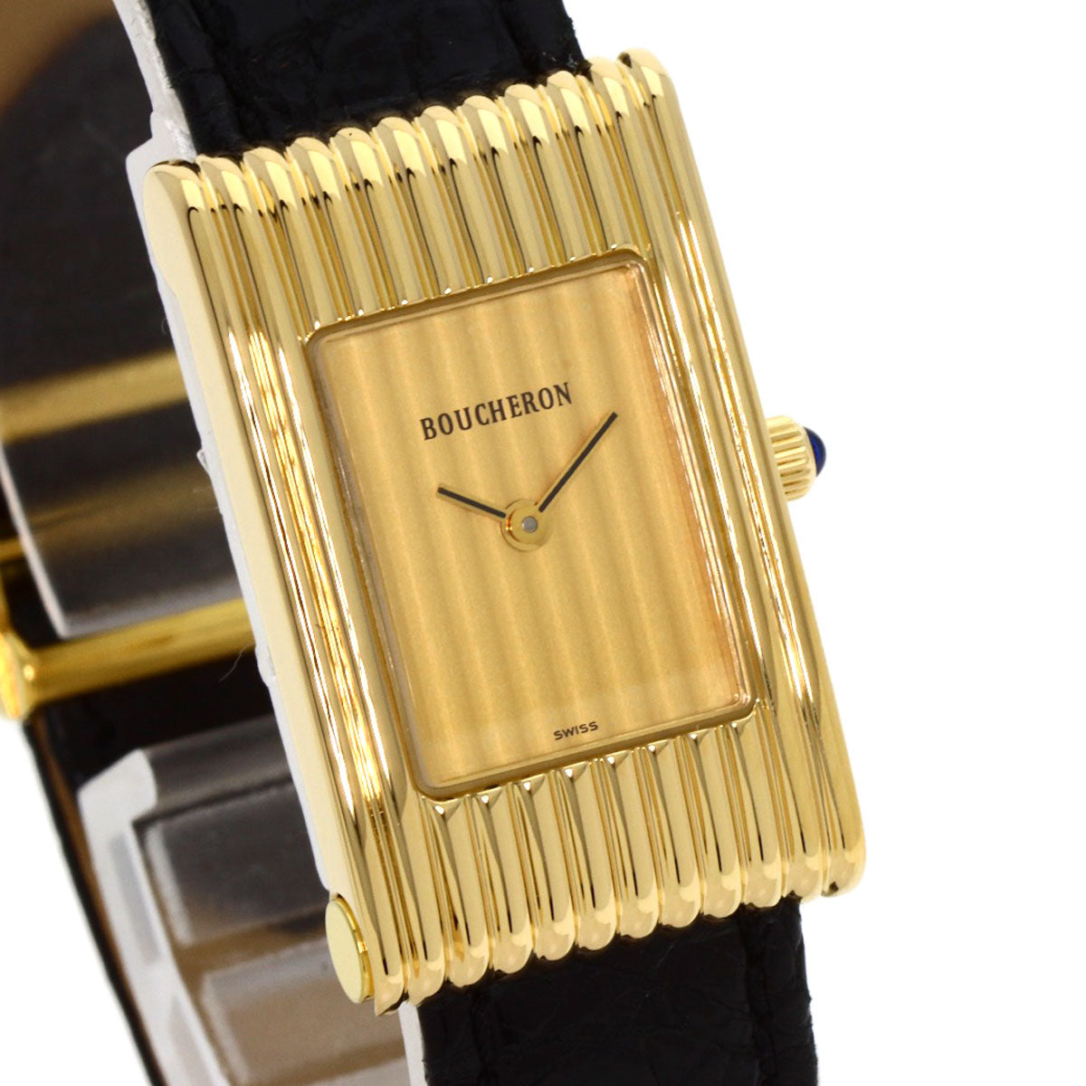 ブシュロン リフレ 腕時計 K18イエローゴールド/革 レディース 【中古】【Boucheron】