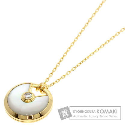CARTIER Amulet SM Shell Diamond Necklace K18 Yellow Gold Ladies [Used]
