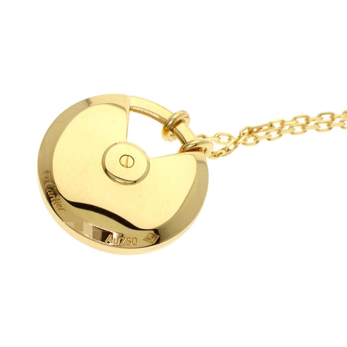 CARTIER Amulet SM Shell Diamond Necklace K18 Yellow Gold Ladies [Used]
